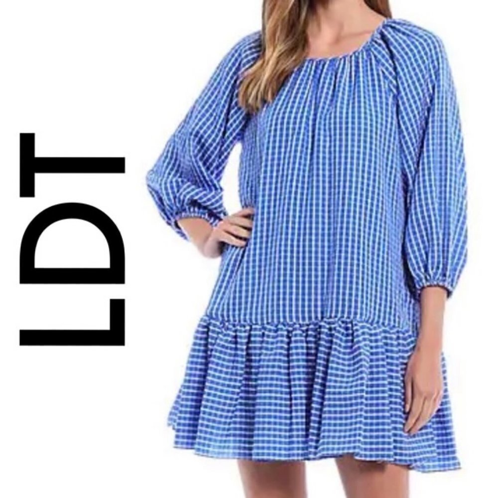 NWT Womens LDT puff sleeves dress